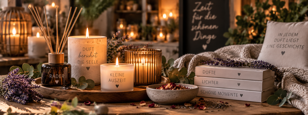 
    Kerzenlicht und feine Düfte schaffen...