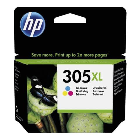 HP 305XL Tintenpatrone Dreifarbig – 5 ml, ca. 200 Seiten
