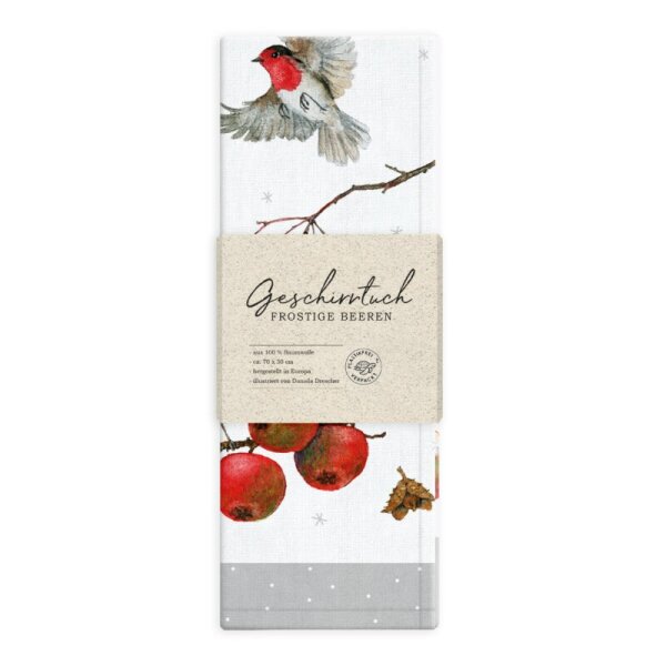 Grätz Verlag Geschirrtuch Frostige Beeren 50 × 70 cm – Baumwolle