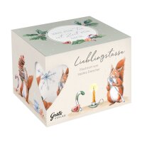 Grätz Verlag Porzellantasse Weihnachten mit Eichhörnchen 400 ml – Sophia Drescher