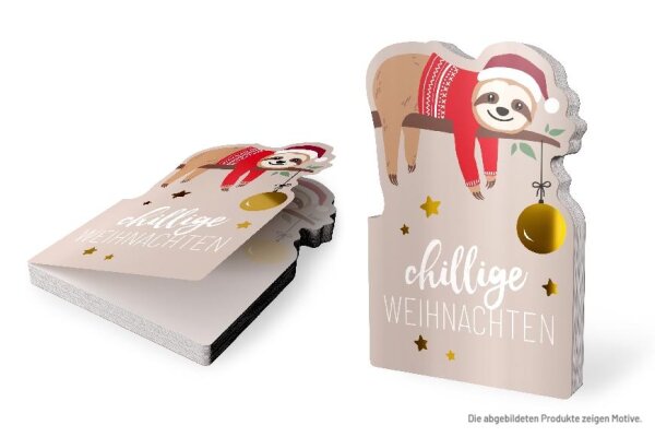 la vida Notizblock „Chillige Weihnachten“ 12 × 8 cm