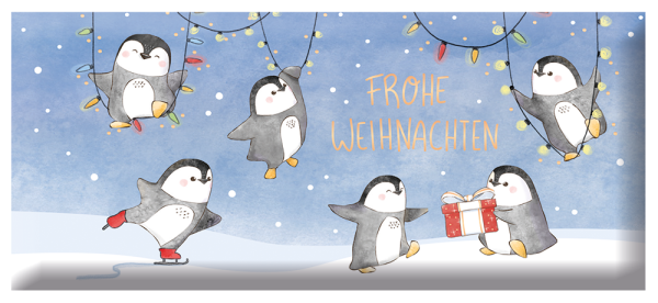Grafik Werkstatt Schokolade „Frohe Weihnachten“ 30 g – Edelvollmilch