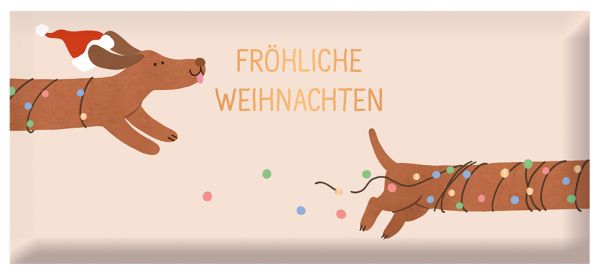Grafik Werkstatt Schokolade „Fröhliche Weihnachten“ 30 g – Edelvollmilch