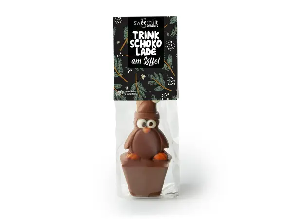 Sweet Cult Trinkschokolade am Löffel „Pinguin“ – 45 g