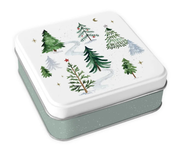 Geschenkdose eckig „Wintertannen“ – Grätz Verlag