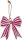 Die Spiegelburg Metall-Anhänger „Schleife“ weiß/pink – Dekorative Weihnachten ca. 9 cm