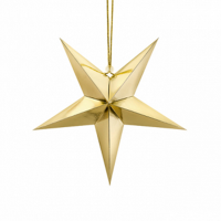 PartyDeco Papierstern 30 cm – Gold Metallic