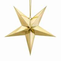 PartyDeco Papierstern 45 cm – Gold Metallic