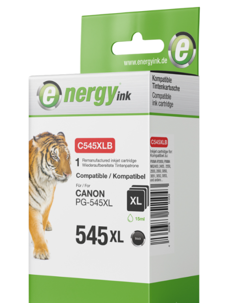 energy ink C545XLB Tintenpatrone Schwarz – ersetzt Canon PG-545XL