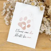 Kerzenonkel MUTmacher Kerze Pfote – 15 × 6 cm, mit Grußkarte & Geschenkbox
