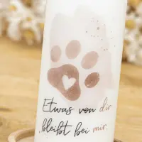 Kerzenonkel MUTmacher Kerze Pfote – 15 × 6 cm, mit Grußkarte & Geschenkbox