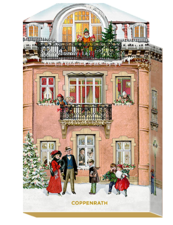 Coppenrath Mein kleines Weihnachtshaus "Rosa" – Schachtel-Adventskalender mit 24 Kärtchen