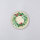 Kunst an Papier Magnet „Weihnachtskranz“ Ø 56 mm – Weihnachtsmotiv