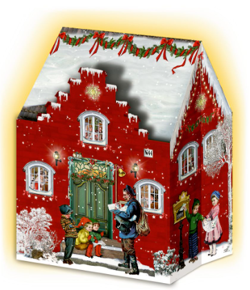 Coppenrath Happy Christmas Houses "rot" – Mini-Adventskalender mit 24 Türchen