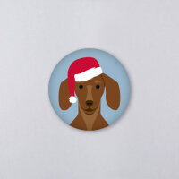 Kunst an Papier Magnet „Katze Xmas“ Ø...