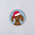 Kunst an Papier Magnet „Katze Xmas“ Ø 56 mm – Weihnachtsmotiv