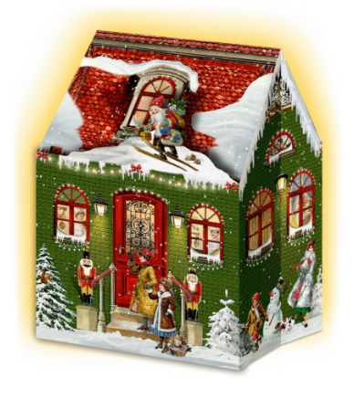 Coppenrath Happy Christmas Houses "grün" – Mini-Adventskalender mit 24 Türchen