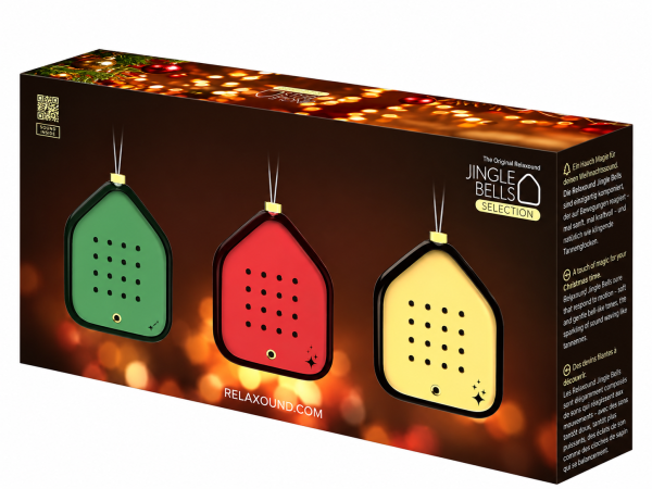 Relaxound Jingle Bells Selection – 3er-Set klingender Weihnachtsbaumschmuck mit Bewegungssensor