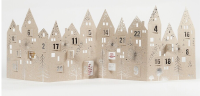 Good old friends Adventskalender Silhouette – Winterdorf mit 24 Sprüchen 84 x 29,5 cm