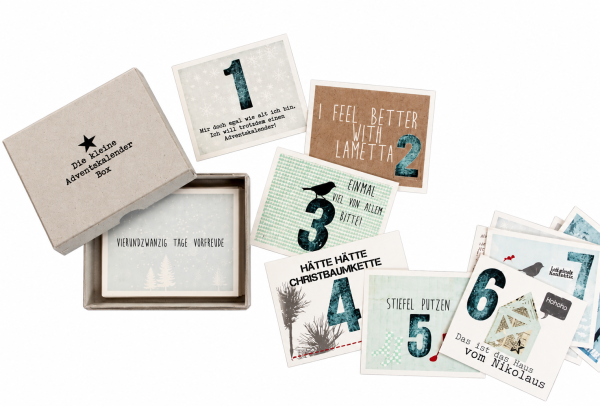 Good old friends Adventskalender Box – 24 Karten mit Sprüchen und Grafiken