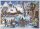 Sellmer Adventskalender Es schneit – Nostalgischer Papier-Adventskalender A4 mit Silberglimmer