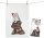 MALUU Geschirrtuch Christmas Pets – Weihnachtliches Küchentuch mit Hund und Katze 50 x 70 cm