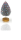MEA-Living Glitzertannenbaum Silber-Rainbow – Weihnachtsdeko auf Holzsockel 11 cm