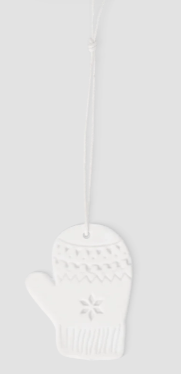 Räder Design Wintergarderobe Handschuh – Porzellananhänger Weiß, 5,1 cm