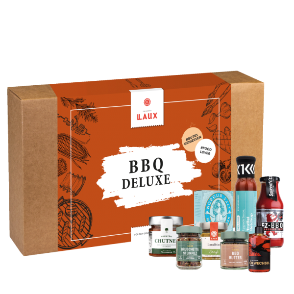 LAUX BBQ Deluxe Geschenkset – Feinkost-Spezialitäten zum Grillen