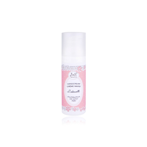 BadeFee Handcreme „Liebevoll“ – Erdbeere & Rhabarber, 50 ml