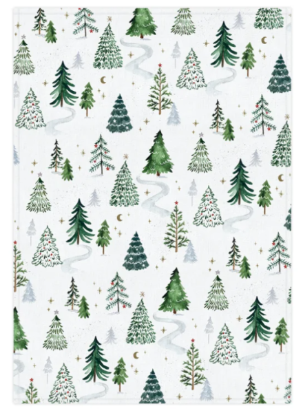 Grätz Verlag Geschirrtuch Wintertannen 50 x 70 cm – Baumwolle