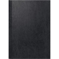 ALPHA Buchkalender 2027 A5, 1 Tag = 1 Seite – Schwarz