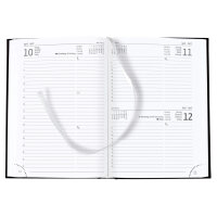 ALPHA Buchkalender 2027 A5, 1 Tag = 1 Seite – Schwarz
