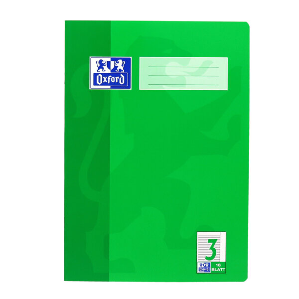 Heft A4 16 Blatt Lin. 3 mit Rand Oxford