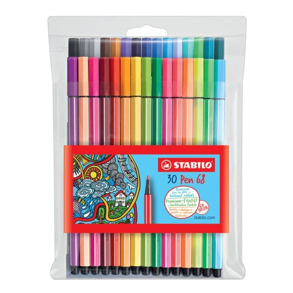 Fasermaler Pen 68 Etui 30 St&uuml;ck