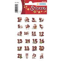 HERMA Adventskalendersticker Lebkuchenzahlen 1–24...