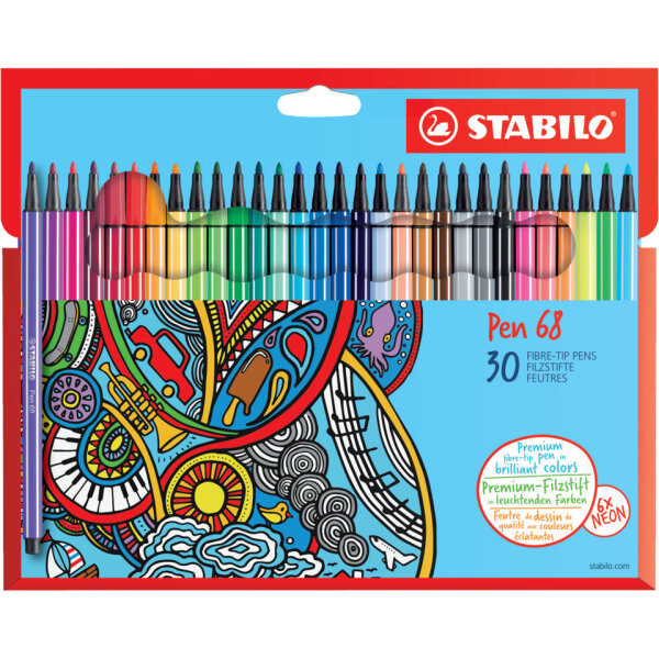 Fasermaler Pen 68 Etui 30 St&uuml;ck