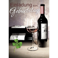 KOMMA³ Einladungskarten Geburtstag 11,5 × 16,5...