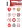 HERMA Adventskalendersticker 1–24 Rot mit Glitzer Ø 2 cm – 24 Stück – 15254