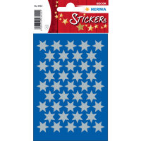 HERMA Schmucketiketten Sterne 6-zackig Silber Ø 14...