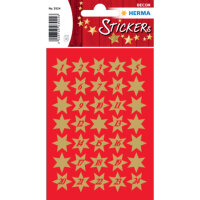 HERMA Sticker Sterne 6-zackig Gold – 105 Stück...