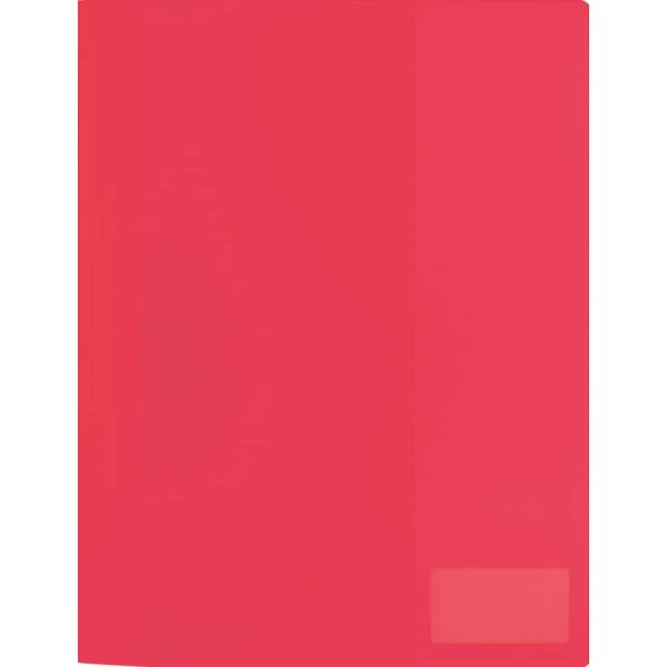 Schnellhefter A4 PP transluzent rot
