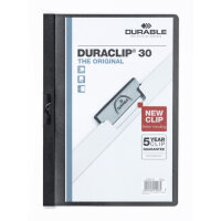 DURABLE DURACLIP Original 30 Klemmmappe DIN A4 Schwarz...
