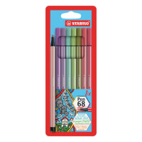 Fasermaler Pen 68  8ST pastell sortiert