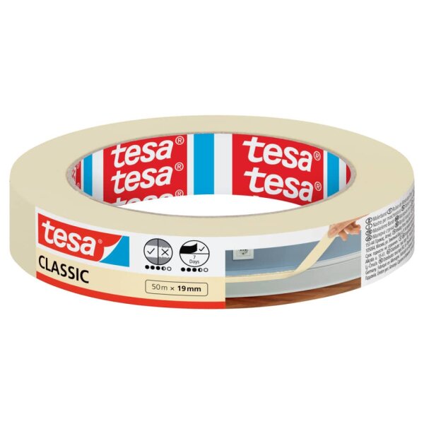 tesa Malerband CLASSIC beige – 19 mm x 50 m