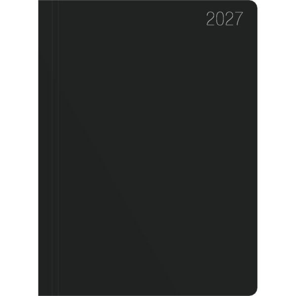 ZETTLER Taschenkalender Typ 610 2027, 10,2 × 14,2 cm – Schwarz, 1 Tag/Seite