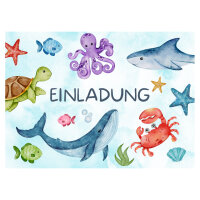 KOMMA³ Einladungskarten Kinder 10,5 × 14,8 cm...