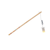 TIB Laternenstab aus Holz mit LED, 30 cm – Braun