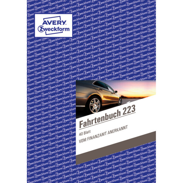 AVERY Zweckform Fahrtenbuch 223 A5 – 40 Blatt