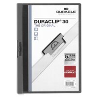 DURABLE DURACLIP Original 30 Klemmmappe DIN A4 Anthrazit...